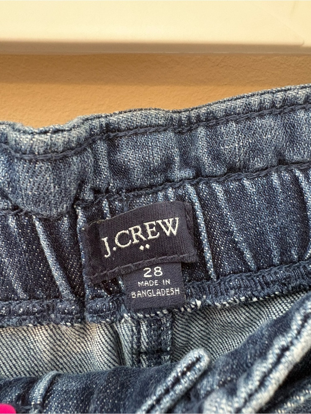 J. Crew Women’s Paper Bag Blue Denim with tie waist Size 28 - Picture 3 of 4